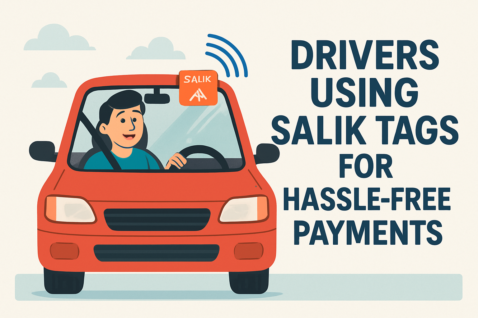 Drivers using Salik tags for hassle-free payments